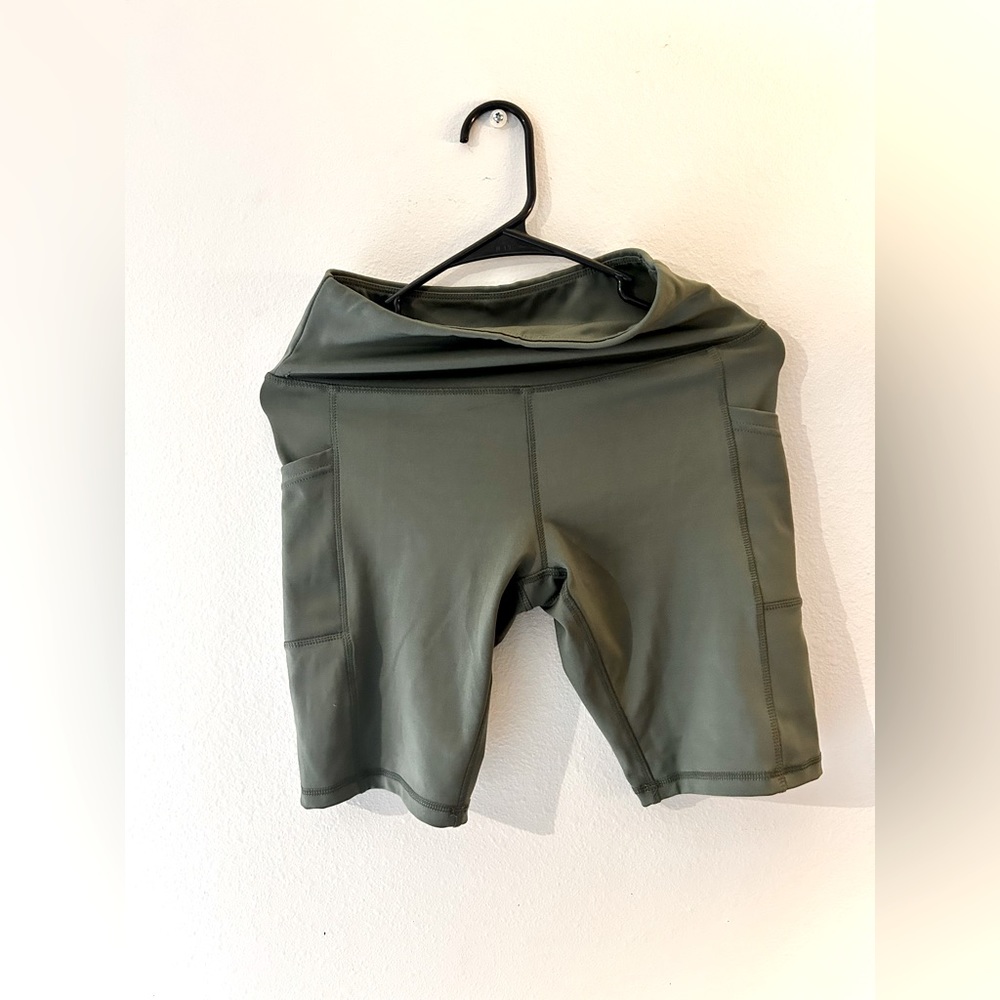 Biker shorts, green, small
